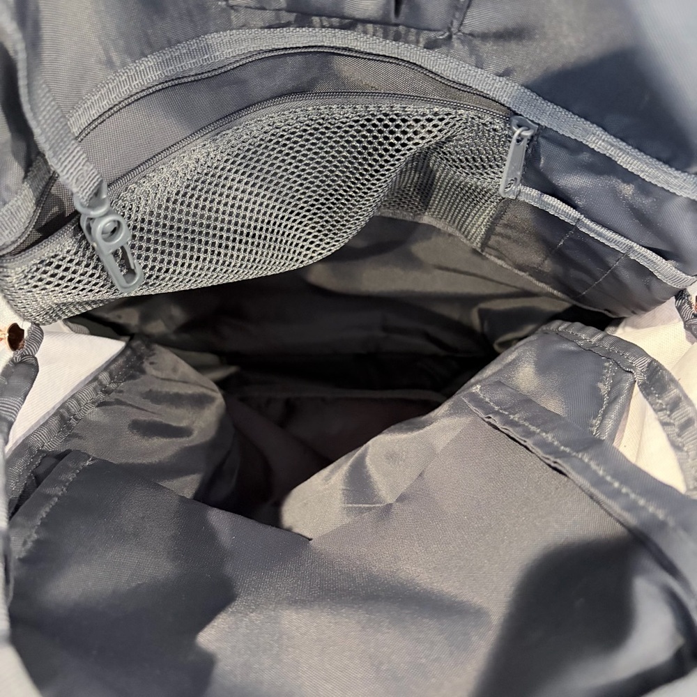 Adidas Gray Backpack Rose Gold Logo School Travel Laptop Bag - Picture 4 of 9